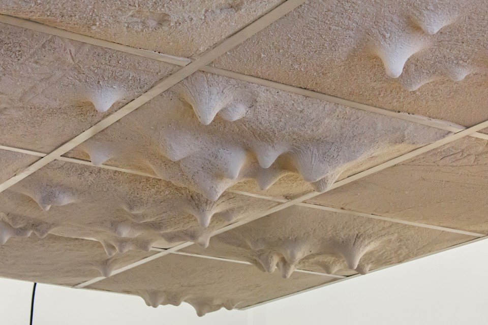 sculpture installation stalactite suspended ceiling