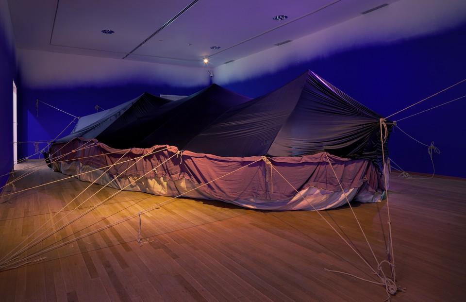 process sculpture installation tent